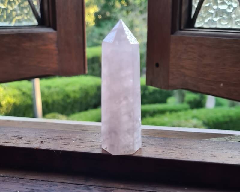 Rose quartz healing crystal