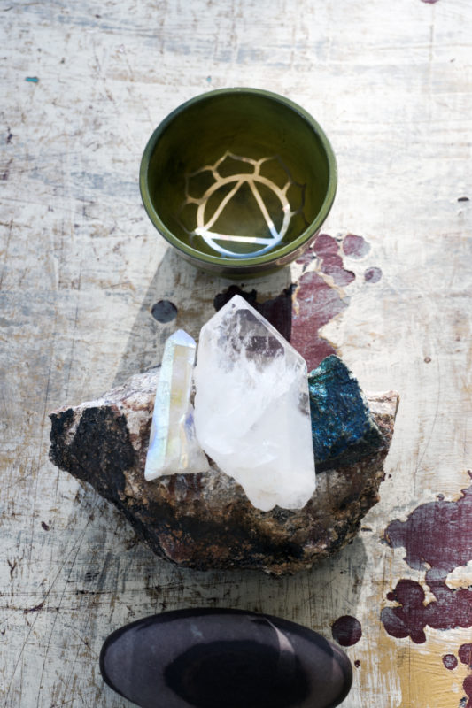 Intention setting with crystals