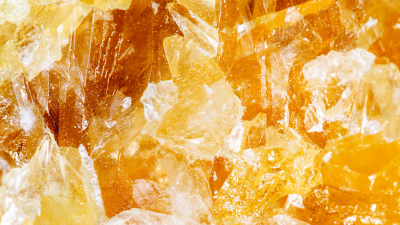 orange calcite healing crystal