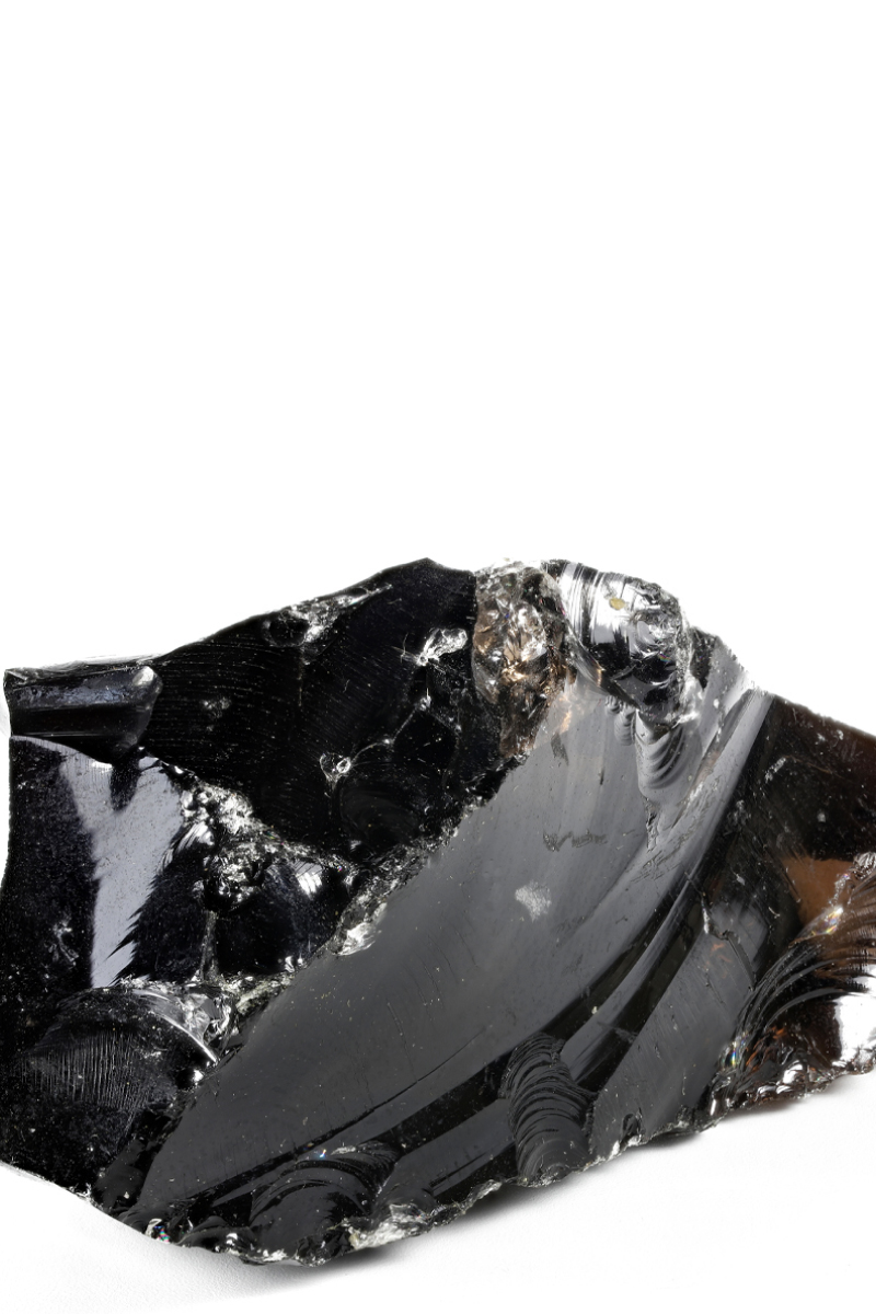 Black obsidian stone for healing and protection