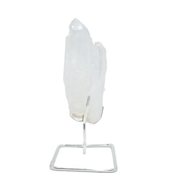 clear quartz point pendant wrapped in silver wire