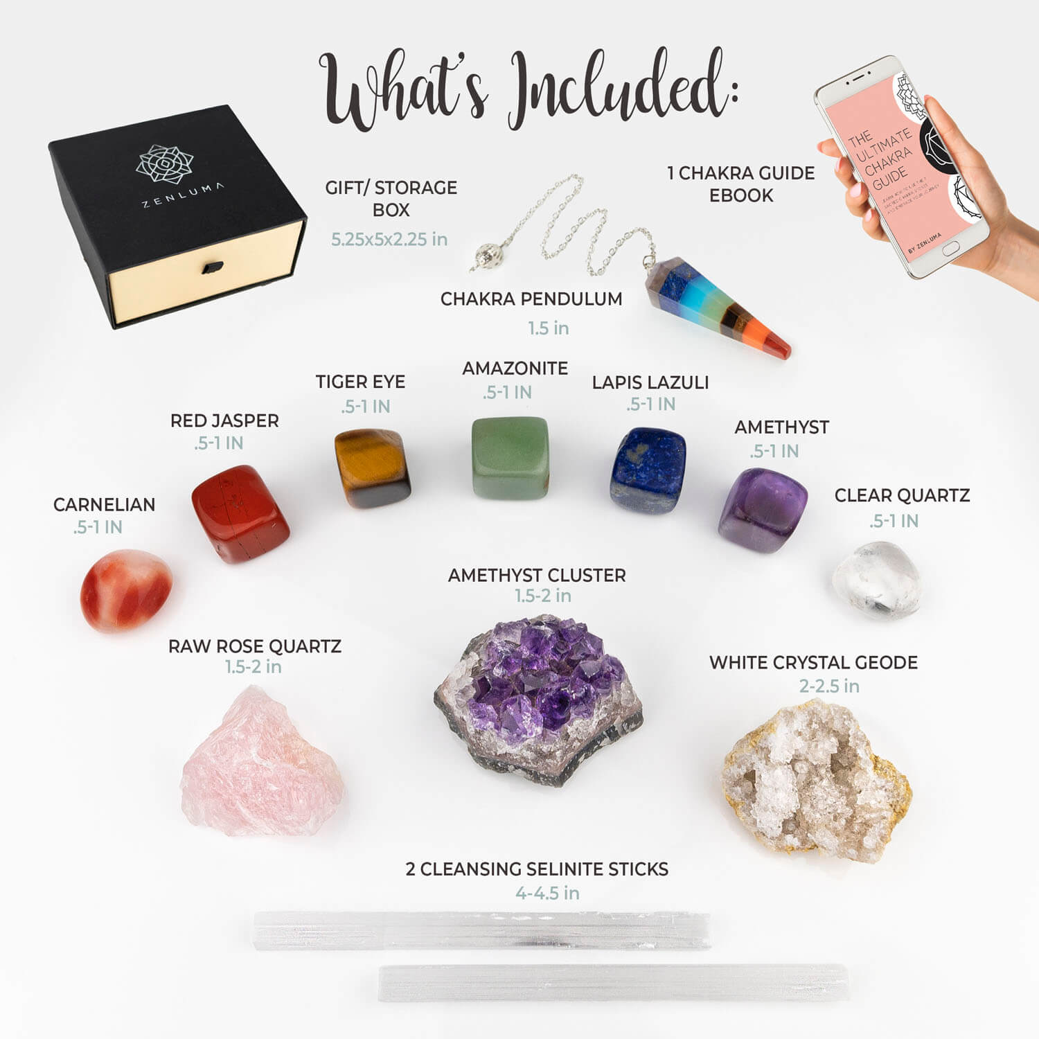 crystal set with dark grounding stones