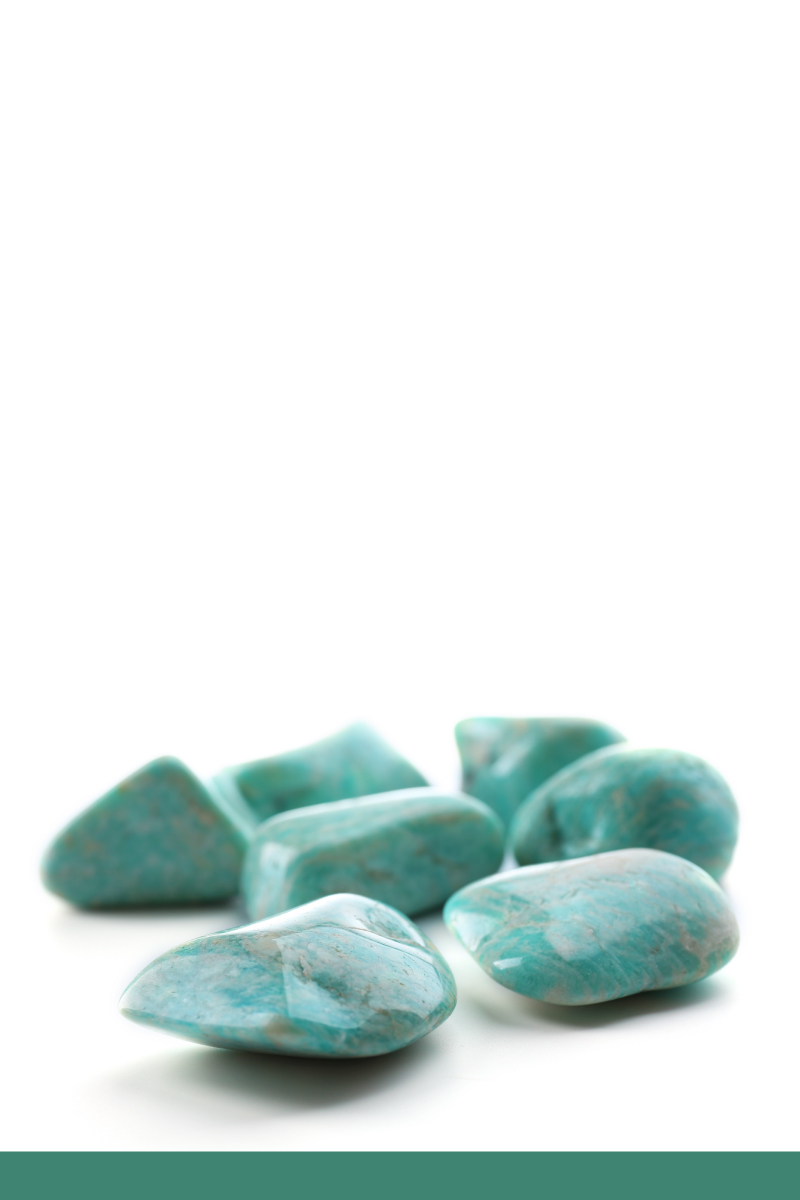 polished amazonite stone showing blue-green colour