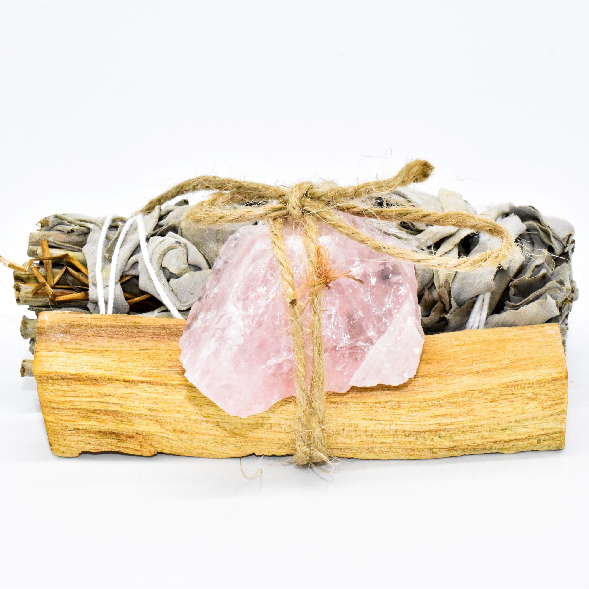 Crystal collection with moonstone and rose quartz